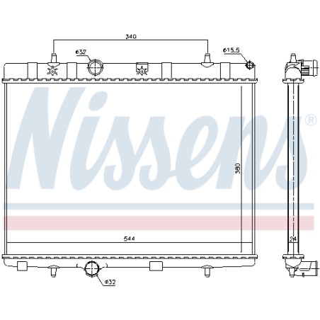 Radiateur Refroidissement Moteur Pour Peugeot Opel Citroën DS 1330.P8 1330P9