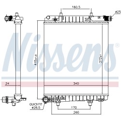Radiateur Refroidissement Moteur Pour Peugeot 108 Toyota Aygo Citroën C1 II 1.2