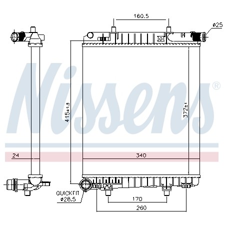 Radiateur Refroidissement Moteur Pour Peugeot 108 Toyota Aygo Citroën C1 II 1.2