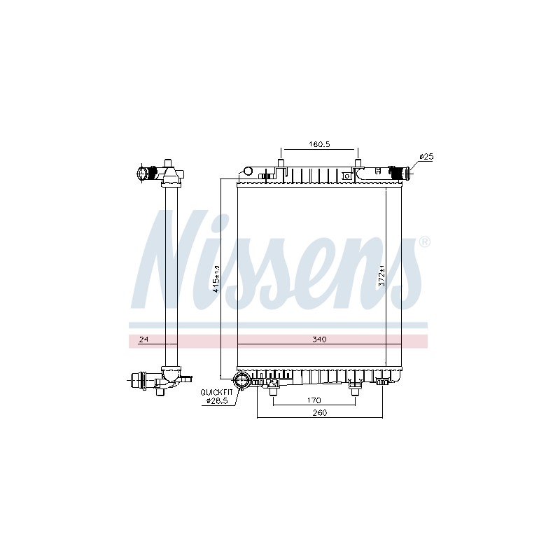 Radiateur Refroidissement Moteur Pour Peugeot 108 Toyota Aygo Citroën C1 II 1.2