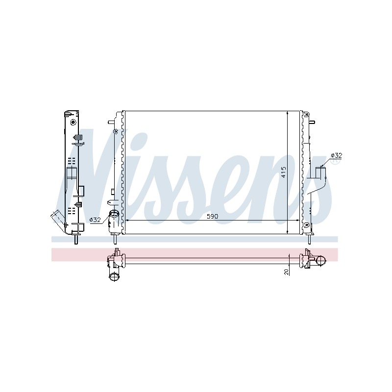 Radiateur Refroidissement Moteur Pour Renault Logan I Dacia Duster Logan Express