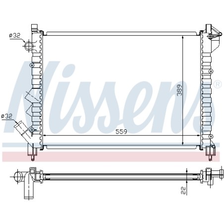 Radiateur Refroidissement Moteur Pour Renault Espace III Laguna I 7701038237