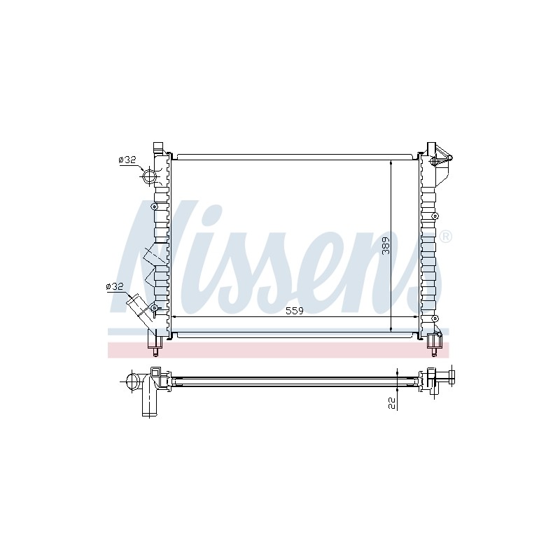 Radiateur Refroidissement Moteur Pour Renault Espace III Laguna I 7701038237