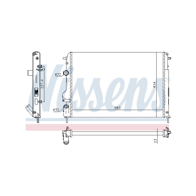 Radiateur Refroidissement Moteur Pour Renault Logan I Megane Scénic Dacia Logan