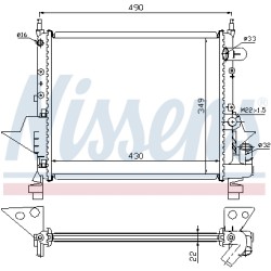Radiateur Refroidissement Moteur Pour Renault Twingo I 7701036152 7701352365