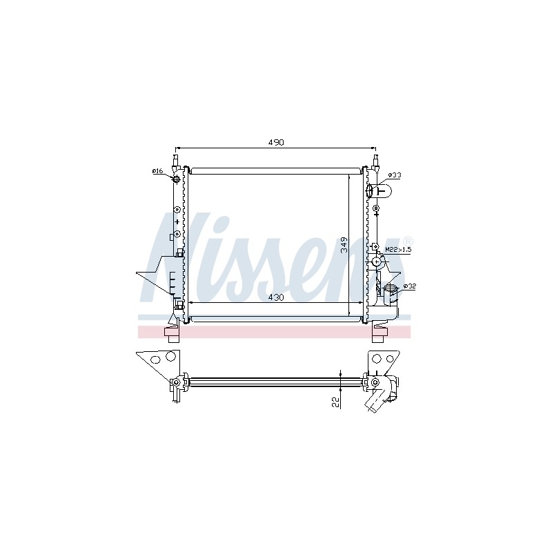 Radiateur Refroidissement Moteur Pour Renault Twingo I 7701036152 7701352365