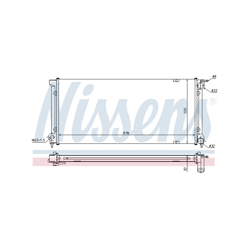 Radiateur Refroidissement Moteur Pour VW Golf II Jetta I Scirocco 191.121.251C