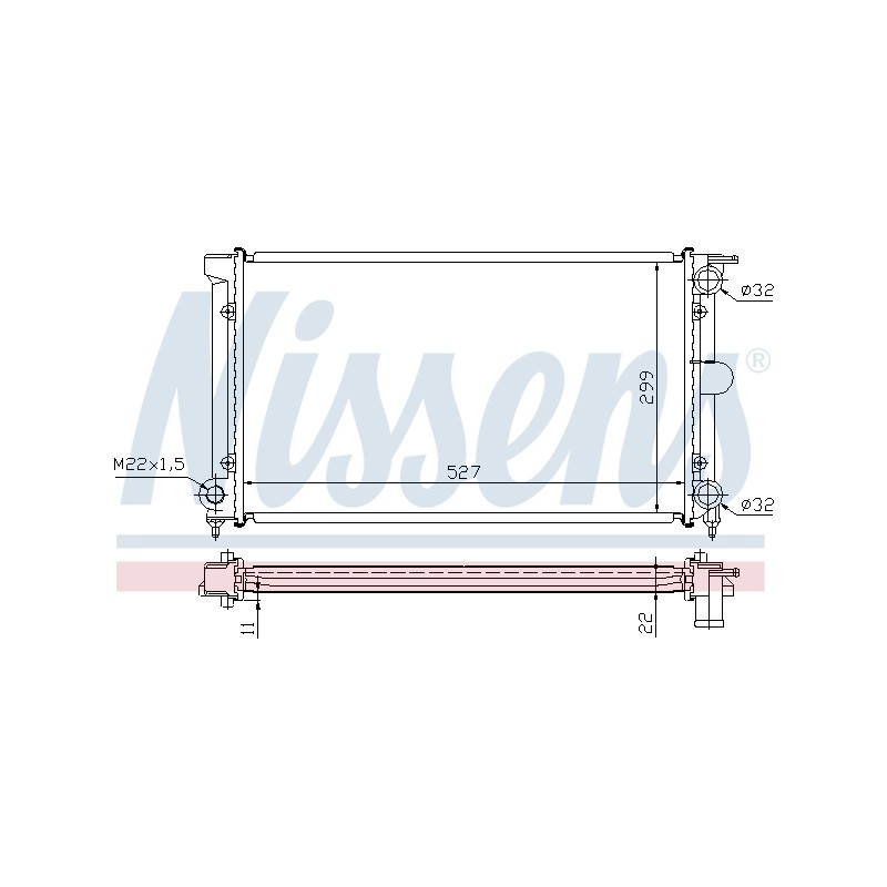 Radiateur Refroidissement Moteur Pour VW Caddy Golf I II Jetta Santana Scirocco
