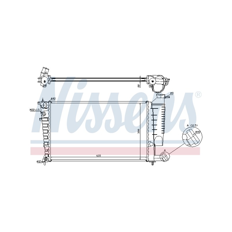 Radiateur Refroidissement Moteur Pour Citroën Xsara 1301.K2 1301.TH 1301.TT