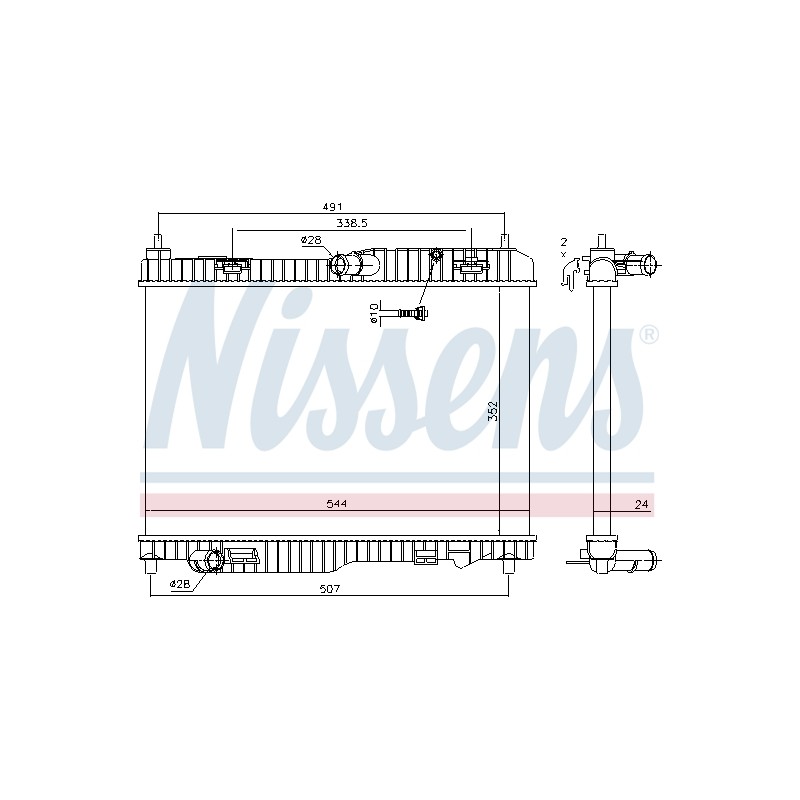 Radiateur Refroidissement Moteur Pour Ford B-Max Ecosport Fiesta VI KA 1516268