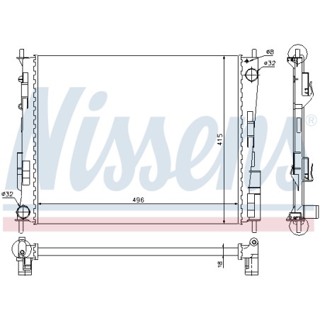 Radiateur Refroidissement Moteur Pour Renault Twingo II Wind 7711497058