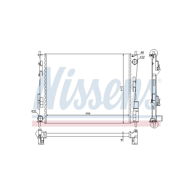 Radiateur Refroidissement Moteur Pour Renault Twingo II Wind 7711497058