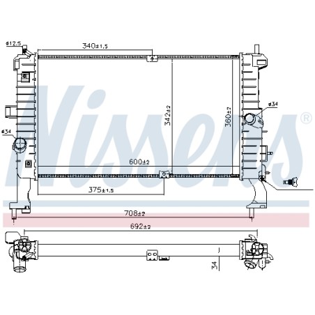 Radiateur Refroidissement Moteur Pour Opel Meriva A Vauxhall Meriva MK I (A)