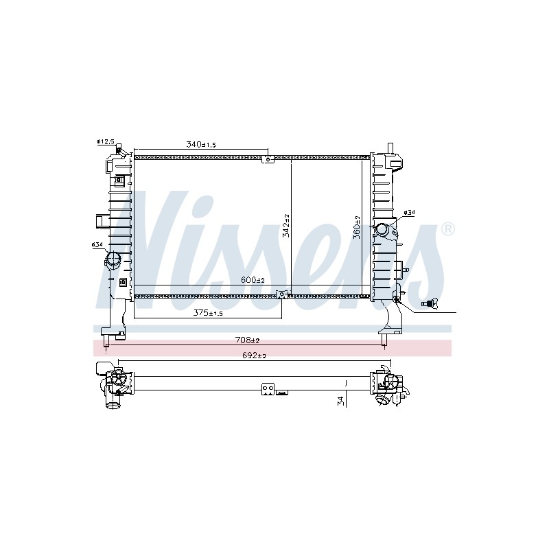 Radiateur Refroidissement Moteur Pour Opel Meriva A Vauxhall Meriva MK I (A)