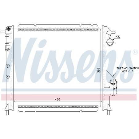 Radiateur Refroidissement Moteur Pour Renault Rapid 6006000711 6006000754
