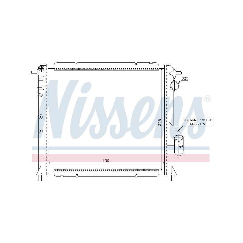 Radiateur Refroidissement Moteur Pour Renault Rapid 6006000711 6006000754