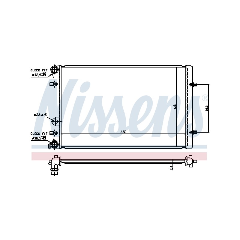 Radiateur Refroidissement Moteur Pour VW Audi Seat Skoda 1J0121253A 1J0121253AB