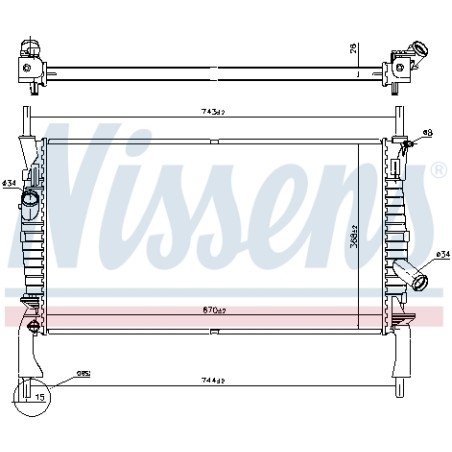 Radiateur Refroidissement Moteur Pour Ford Transit 1370865 1371296 1383315
