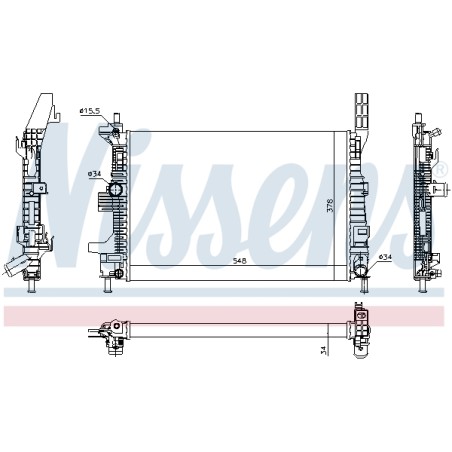 Radiateur Refroidissement Moteur Pour Ford C-Max II Focus III Grand Kuga 1703514