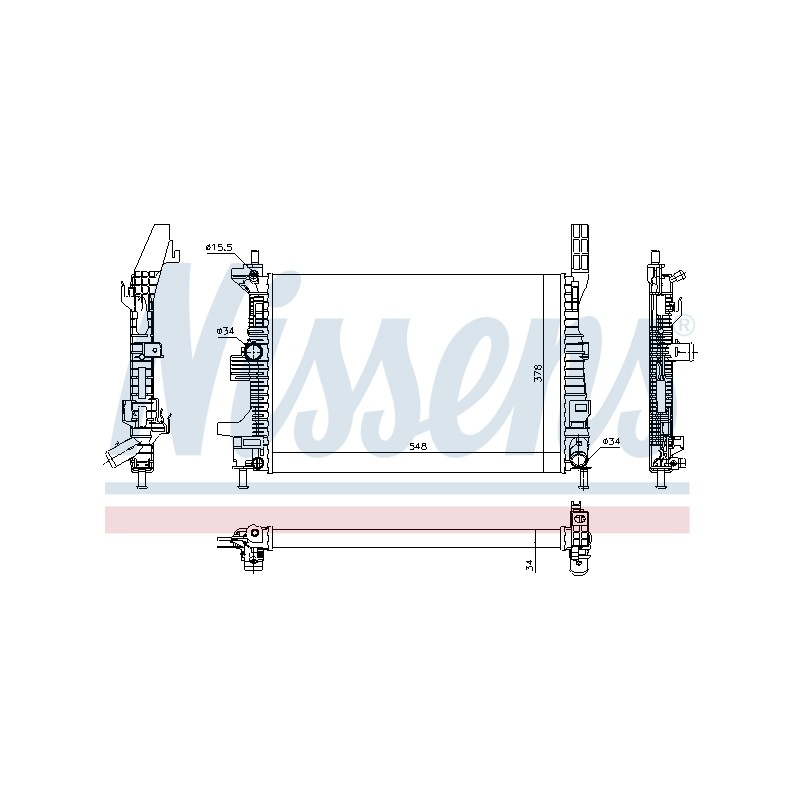 Radiateur Refroidissement Moteur Pour Ford C-Max II Focus III Grand Kuga 1703514