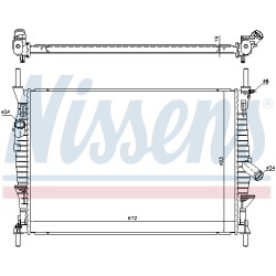 Radiateur Refroidissement Moteur Pour Ford Transit 1494933 1595061 1898104