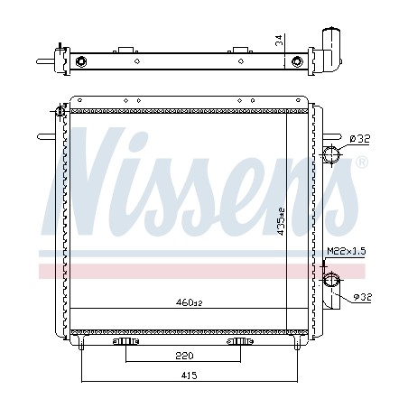 Radiateur Refroidissement Moteur Pour Renault Express Rapid 6006000712