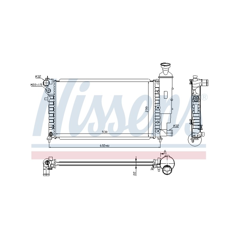 Radiateur Refroidissement Moteur Pour Peugeot 106 I 1301.C7 1301.V6 1301.V8