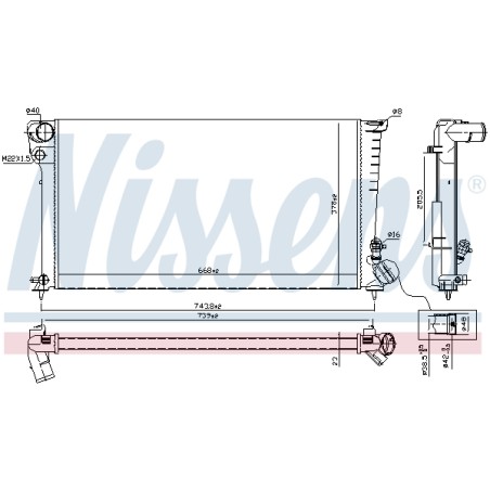 Radiateur Refroidissement Moteur Pour Peugeot 306 Partner Citroën Berlingo
