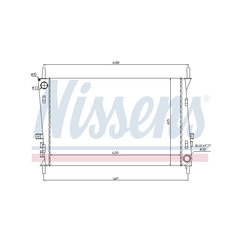 Radiateur Refroidissement Moteur Pour Jaguar X-Type Estate 4H8005AF C2S042756