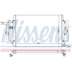 Radiateur Refroidissement Moteur Pour VW Audi Seat Skoda 3C0121253K 3C0121251AR