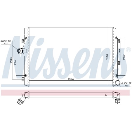 Radiateur Refroidissement Moteur Pour VW Audi Seat Skoda 3C0121253K 3C0121251AR
