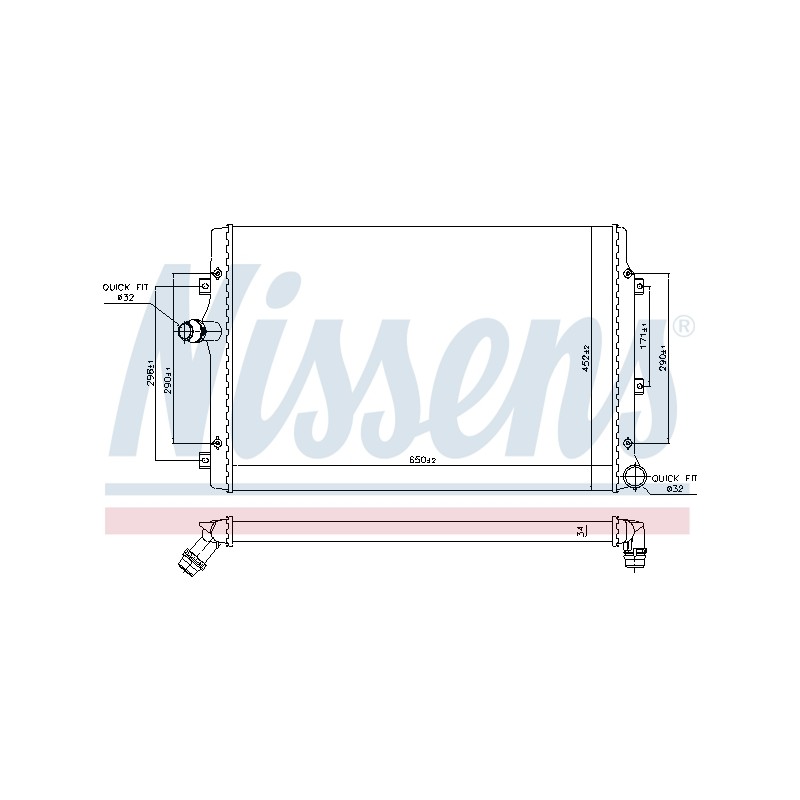 Radiateur Refroidissement Moteur Pour VW Audi Seat Skoda 3C0121253K 3C0121251AR