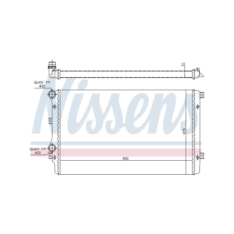Radiateur Refroidissement Moteur Pour VW Audi Seat Skoda 1K0121345AS 1KD121251