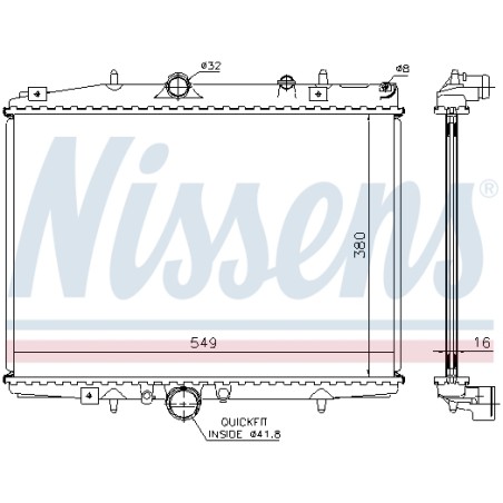 Radiateur Refroidissement Moteur Pour Peugeot 406 607 Citroën C5 I