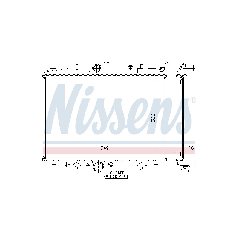 Radiateur Refroidissement Moteur Pour Peugeot 406 607 Citroën C5 I
