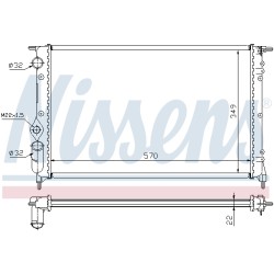 Radiateur Refroidissement Moteur Pour Renault 19 I II 7700816323 7701047889