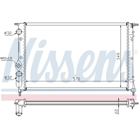 Radiateur Refroidissement Moteur Pour Renault 19 I II 7700816323 7701047889