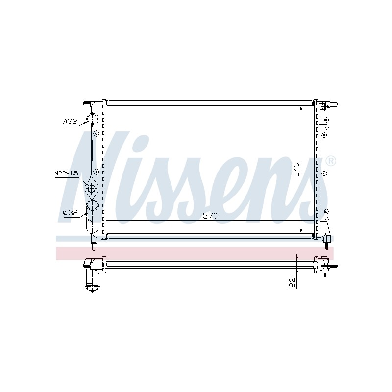 Radiateur Refroidissement Moteur Pour Renault 19 I II 7700816323 7701047889