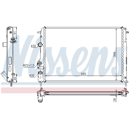 Radiateur Refroidissement Moteur Pour Renault Megane I Scenic Scénic 7700425842