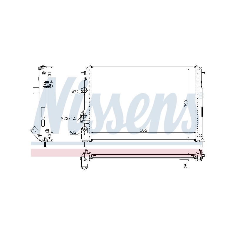 Radiateur Refroidissement Moteur Pour Renault Megane I Scenic Scénic 7700425842