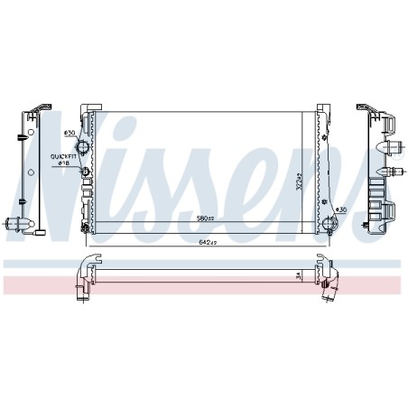 Radiateur Refroidissement Moteur Pour Fiat Idea Punto Lancia Musa Ypsilon