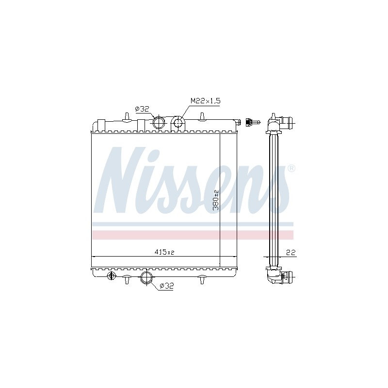 Radiateur Refroidissement Moteur Pour Peugeot 206 206+ 133037 1330B4 1330F9