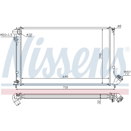 Radiateur Refroidissement Moteur Pour Peugeot 406 1301.FV 1301.GE 1301.GF 1331J8