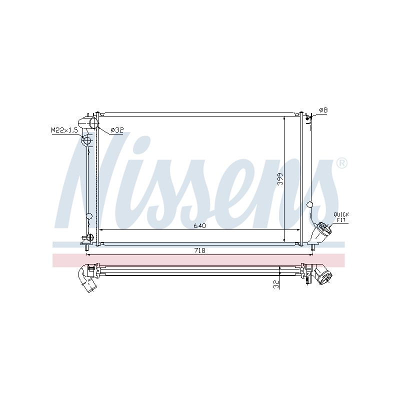 Radiateur Refroidissement Moteur Pour Peugeot 406 1301.FV 1301.GE 1301.GF 1331J8