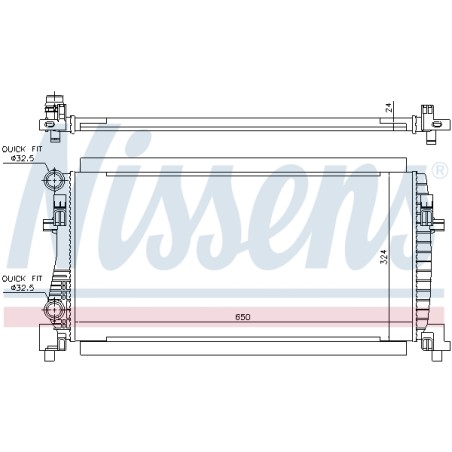 Radiateur Refroidissement Moteur Pour VW Audi Seat Skoda 5Q0121251EB 5Q0121251EC