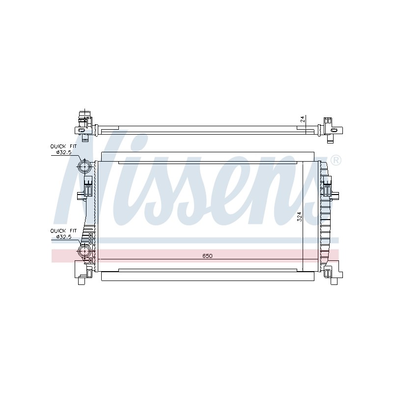 Radiateur Refroidissement Moteur Pour VW Audi Seat Skoda 5Q0121251EB 5Q0121251EC
