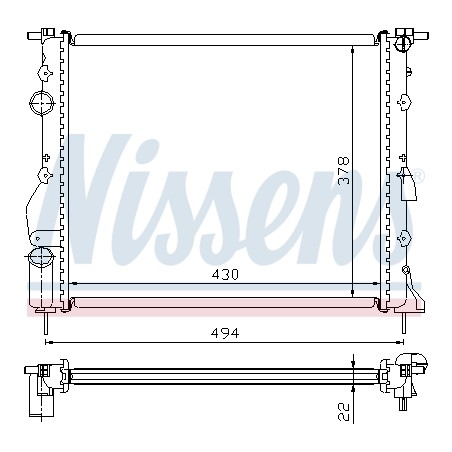 Radiateur Refroidissement Moteur Pour Renault Clio II Kangoo Nissan Kubistar