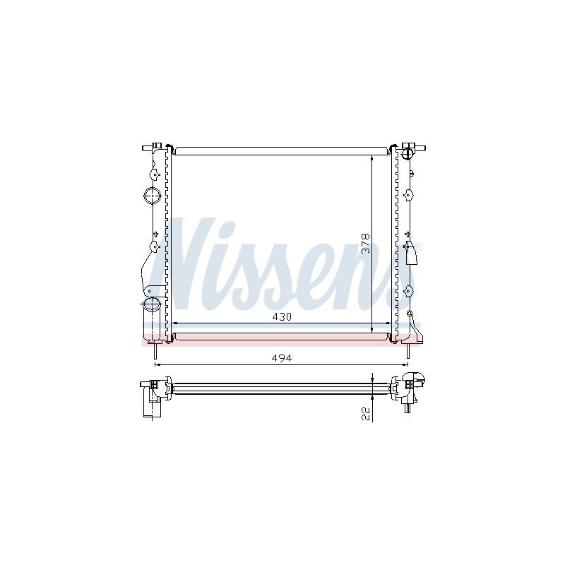 Radiateur Refroidissement Moteur Pour Renault Clio II Kangoo Nissan Kubistar