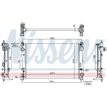 Radiateur Refroidissement Moteur Pour Fiat Bravo II Grande Punto Alfa Romeo Mito
