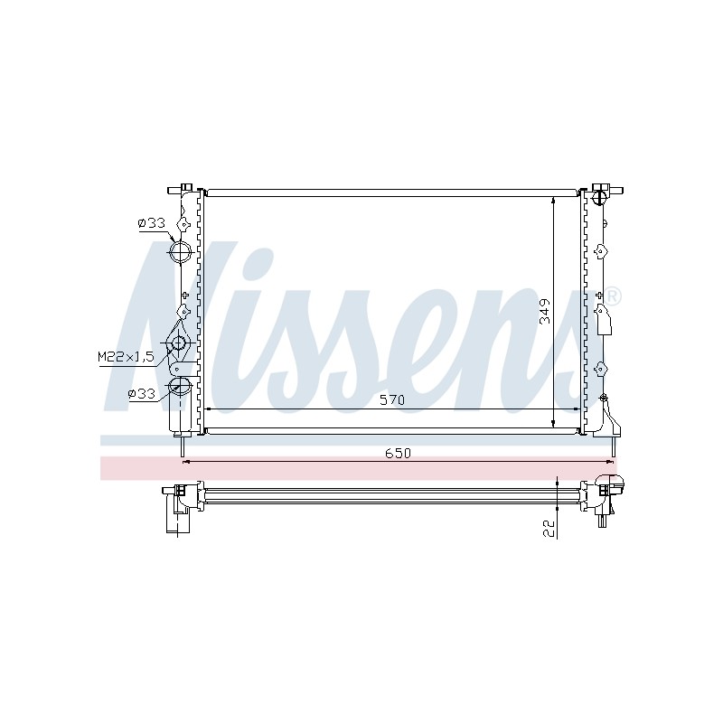 Radiateur Refroidissement Moteur Pour Renault Megane I Scenic Scénic 7700838135